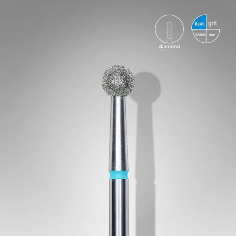 Embout Manucure STALEKS Diamond Nail Drill Bit, "Ball", Blue, Head Diameter 4 Mm