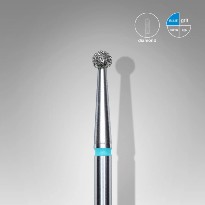 LOT DE 10 Embouts Manucure STALEKS Diamond Nail Drill Bit, "Ball", Blue, Head Diameter 2.5 Mm
