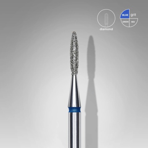 Embout Manucure STALEKS Diamond Nail Drill Bit, "Ball", BLUE, Head Diameter 1.6 Mm