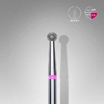 LOT DE 10 Embouts Manucure STALEKS Diamond Nail Drill Bit, "Ball", RED, Head Diameter 2.7 Mm