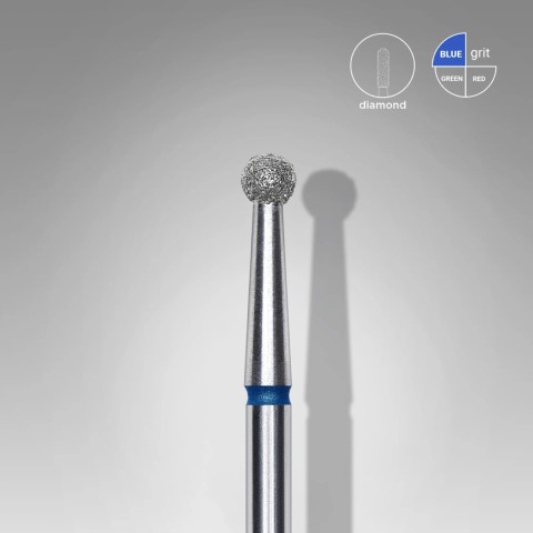 LOT de 10 Embouts Manucure STALEKS Diamond Nail Drill Bit, "Ball", Blue, Head Diameter 2.7 Mm