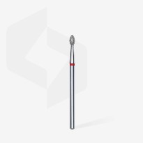 Embout Manucure STALEKS Diamond Nail Drill Bit, "BUD", Red, Head Diameter 2.5 Mm