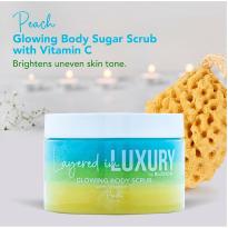 Gommage corps vitamine C Blossom LAYERED IN LUXURY Glowing Body Scrub 300ml – Peach