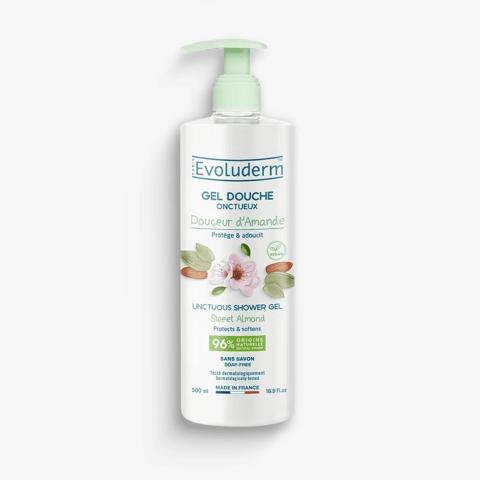 Gel Douche Onctueux Douceur d'Amande 500ml Evoluderm