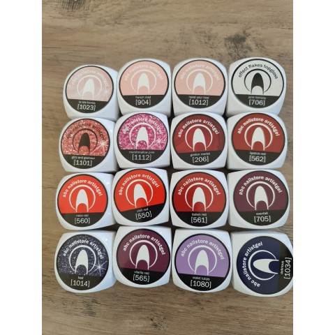 Lot de 16 Gel UV Couleur  ABC Nailstore artistgel LOT #8  TikTok