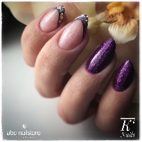 Gel Couleur #1110 XMAS & NEW YEAR CELEBRATION VIOLET STAR ABC NAILSTORE artistgel 