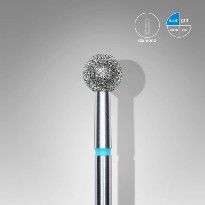 Embout Manucure STALEKS Diamond Nail Drill Bit, "Ball", Blue, Head Diameter 5 Mm