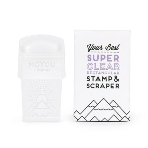 TAMPON TRANSPARENT MOYOU 3 EN 1 RECTANGLE#3 in 1 &#10022; Super Clear Rectangular Stamper & Scraper