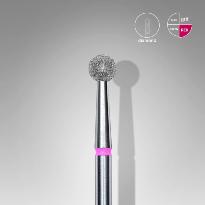Embout Manucure STALEKS Diamond Nail Drill Bit, "Ball", RED, Head Diameter 4 Mm