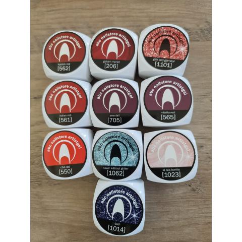 Lot de 10 Gel UV Couleur  ABC Nailstore artistgel LOT #10  TikTok