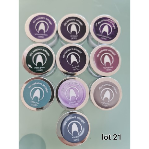 Lot de 10 Gel UV Couleur  ABC Nailstore artistgel LOT #21  TikTok