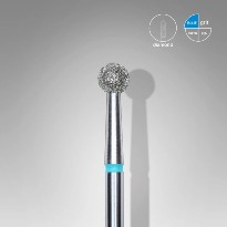 Embout Manucure STALEKS Diamond Nail Drill Bit, "Ball", Blue, Head Diameter 4 Mm