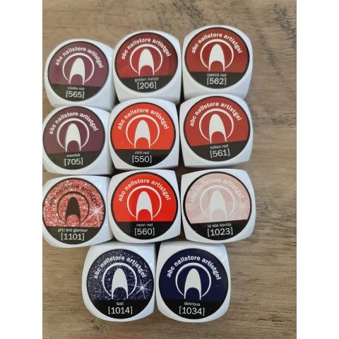Lot de 11 Gel UV Couleur  ABC Nailstore artistgel LOT #9  TikTok