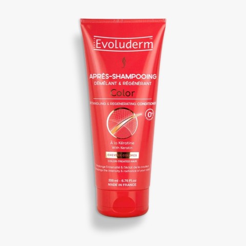Après-Shampoing Démêlant & Régénérant Color 200 ml  Evoluderm