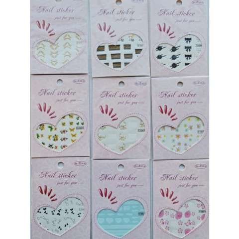 Lot de 9 WATER DECAL  pour Nail Art #2