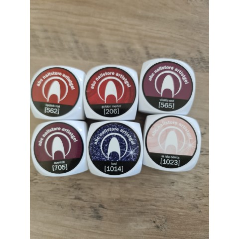 Lot de 6 Gel UV Couleur  ABC Nailstore artistgel LOT #11  TikTok