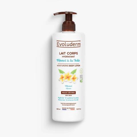 Lait Corps Hydratant Monoï à la Folie 500ml Evoluderm